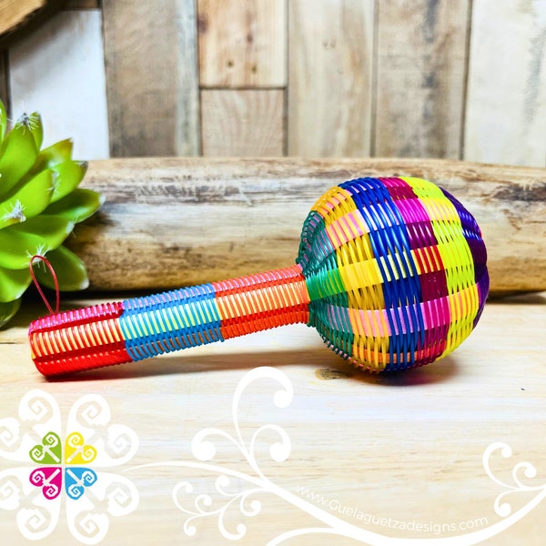 Rainbow Baby Rattle - Toy - Maraca - Sonaja Mexicana