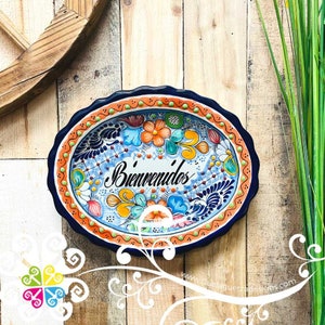 Charola Talavera House Signs - Wall Decor - Mexican Home Accents - Talavera Mexicana