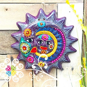 Hand Paint Eclipse  - Mexican Clay Decor