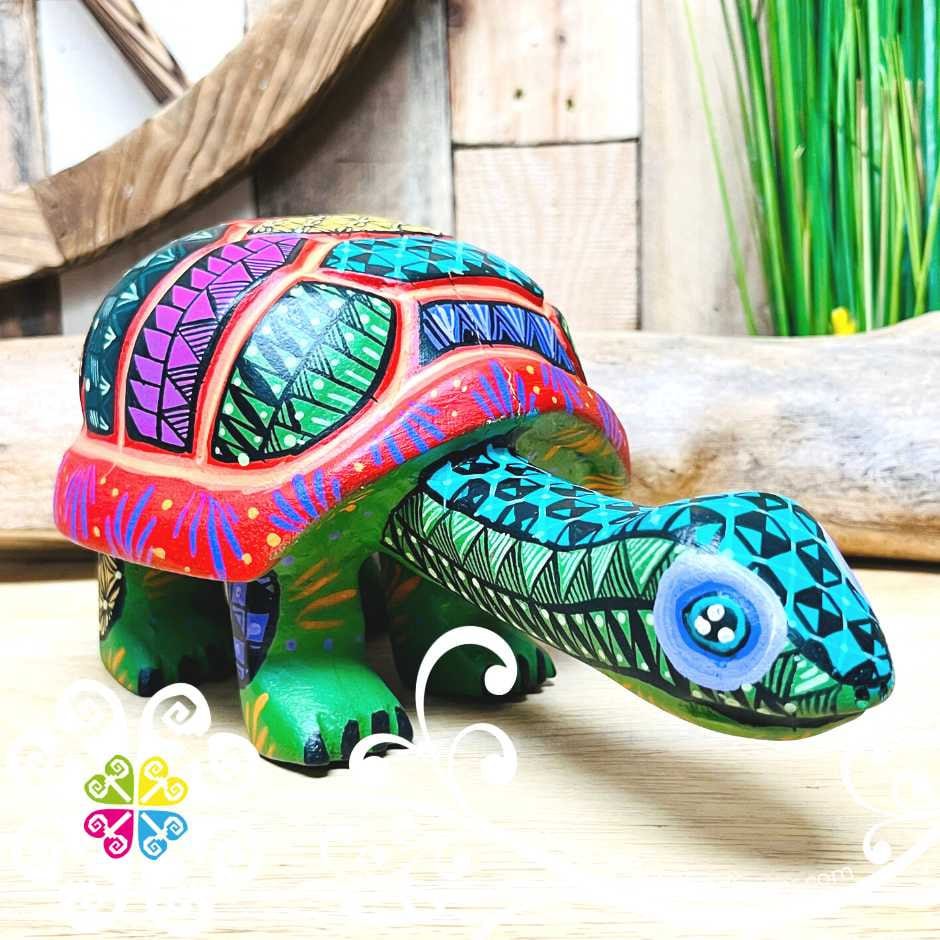 Large Turtle Alebrije - Hand Carve Wood Decoration Figure