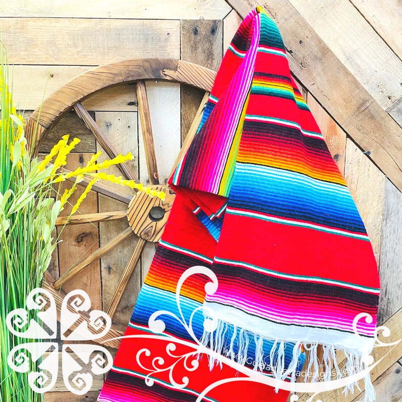 Sarape Mexican Blanket Mexican Table Cover Sarape Mexicano Etsy