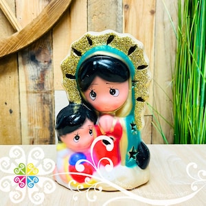 Small Animated Virgen de Guadalupe - Lamp - Mexican Stand Decor