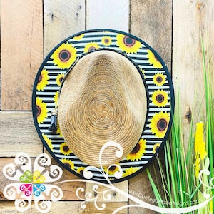 Sunflowers Fedora Palm Hat- Summer Palm Hat - Mexican Sombrero