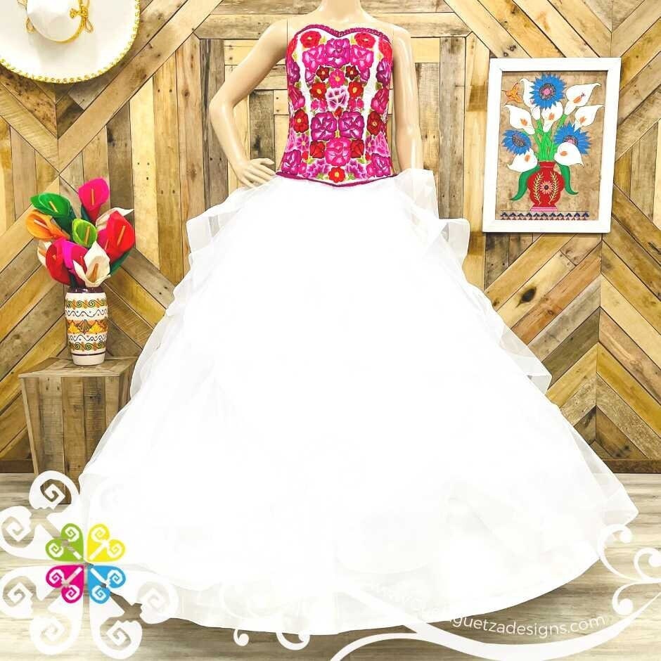 Vestido tehuano Etsy Mexico