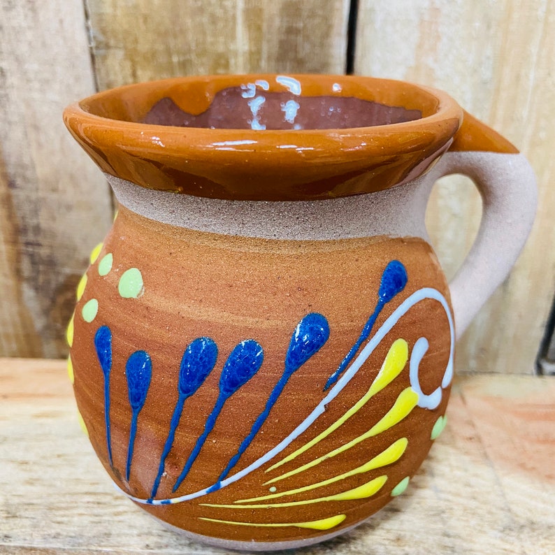 Decorated Mexican Clay Mug Jarrito Mexicano Handmade Mug | Etsy