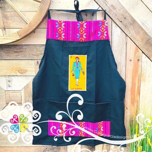 La Dama Embroider Apron - Mandil Loteria