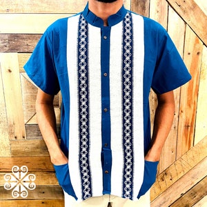 Pepita Guayabera / Mexican Shirt/ Summer Men Shirt