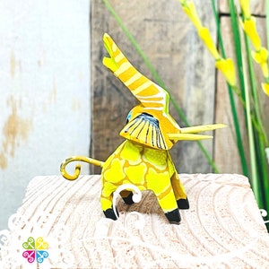 Mini Elephant Alebrije - Handmade Wood Figure - Stocking Gift - Unique Gift - Mexican Alebrije