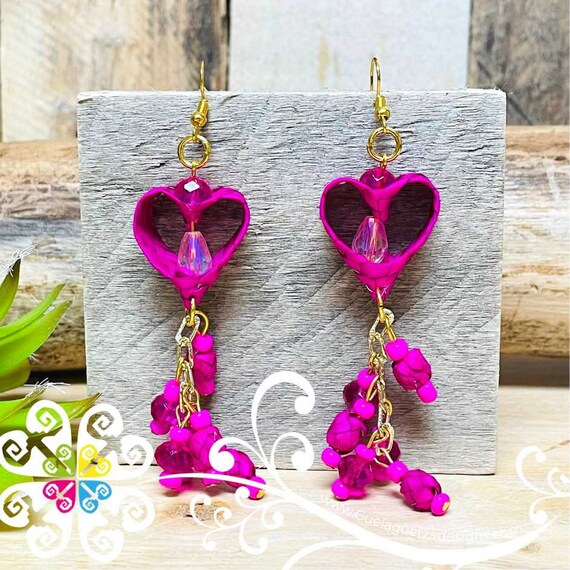 Lotto 20 Paia Orecchini Artigianali Messicani &ndash; Chapa E Cristallo &ndash; Giallo &ndash; Moda Donna