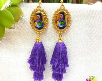 Medium Frida Artisan Earrings - Elegant Mexican Earrings