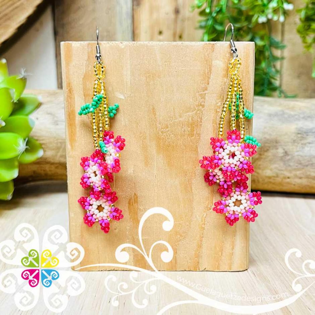 Guanajuato Hand Woven Floral Handmade Earrings
