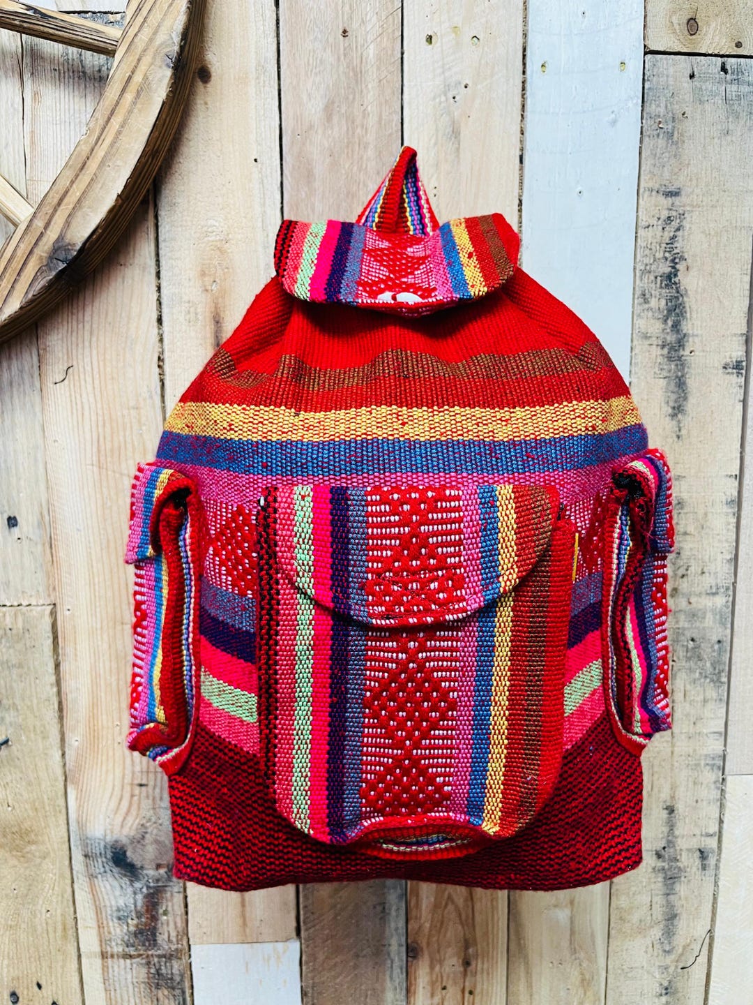 Escolar Mexican Backpack Pockets Boho School Backpack