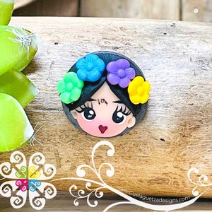 Frida Magnet - Fondant Doll - Magneto de Refri