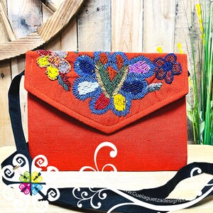 Beaded Boho Crossover - Mexican Bag - Women crossbody Bag Terracotta Morning Glory
