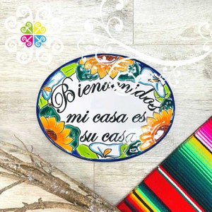 Talavera House Signs - Wall Decor - Mexican House Decor - Mexican Sign