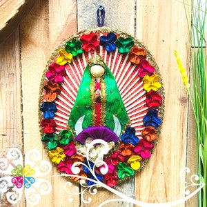 Virgen de Guadalupe Mediana - Decoración de Pared de Palma