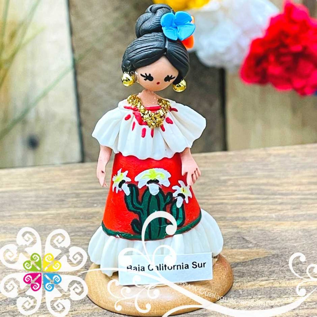 Baja California Sur Little Doll Figurine Fondant Doll Mexican