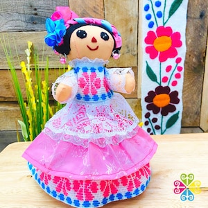 Rosita Mexican Otomi Doll - Beautiful Handmade Mexican Doll - Lele Doll - Muneca - Unique Gift