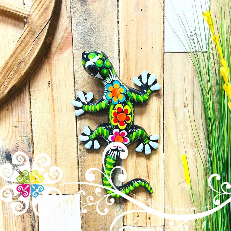 Medium Hand Paint Clay Lizard - Mexican Lizard Decor - Etsy Canada