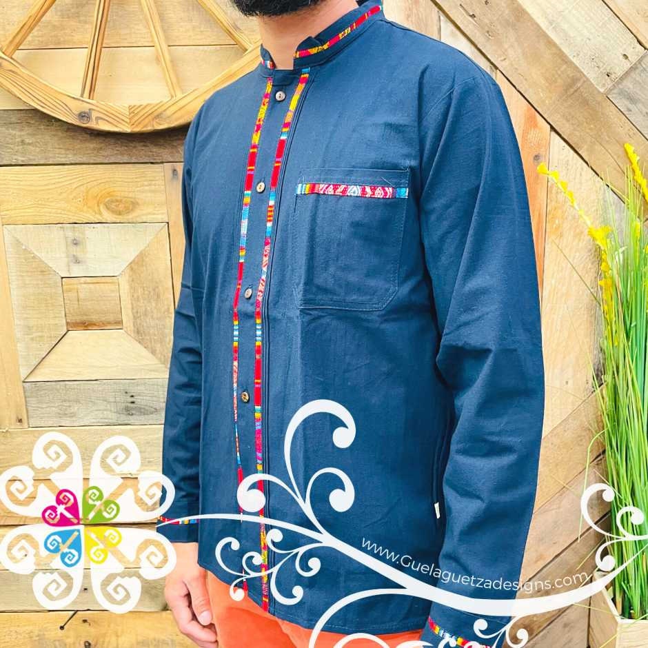 Men Coralillo Shirt Long Sleeve Mexican Men Shirt