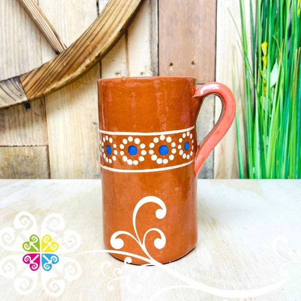 Capula Clay Mug - Artisan Kitchen Cup  - Authentic Mexican Clay