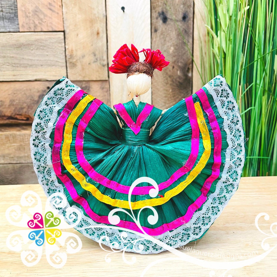 Corn Husk Doll Decorative Doll 2 Pack Handcrafted Dolls Mexican Ornament Crafts Decoration Beautiful Stand Jacq & Jürgen Corn Husk Doll Decorative Doll 2 Pack Handcrafted Dolls Mexican Ornament Crafts Decoration Beautiful Stand Jacq & Jürgen