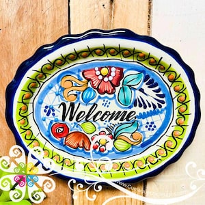 Small Welcome Talavera House Signs - Wall Decor - Authentic Talavera