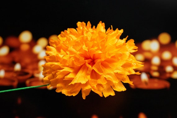 Set de Flor Amarilla de Cempasuchil Flor del Día de Muertos - Etsy España