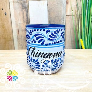 Chingona - Blue Talavera MugMexican Mug - Unique Mug Gift