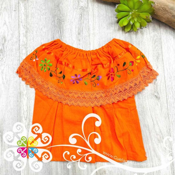 Haut campesino pour fille - Haut pour enfant - Haut mexicain - Haut 5 de mai