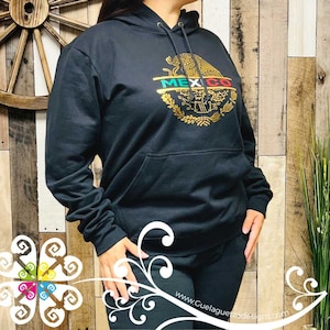 Mexico Escudo Hoodie - Sudadero Hecho en Mexico - Mexican Hoodie