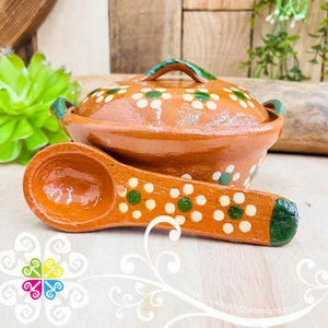 Capula Cazuelita con Cuchara - Capula Sencillo Clay Cazuelita