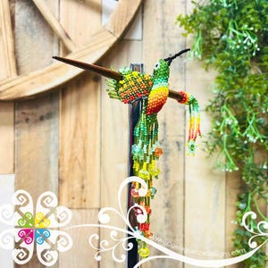 Hummingbird Beaded Hair Brooch