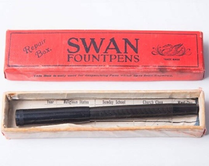 Antique Vintage Swan Fountain Pen in Original Box 1935 Etsy UK