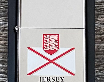1995 Jersey Flag Zippo Lighter: Retired Souvenir in Box