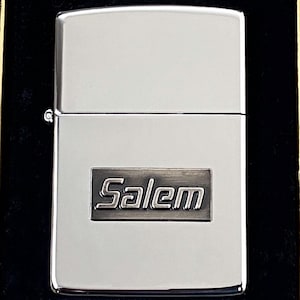 1991 Salem Zippo Lighter: Fresh Choices, High Polish Chrome, Unused