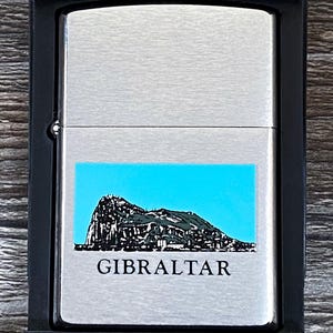 Zippo - 1999 Gibraltar Zippo Lighter, Very Rare Retired Souvenir Zippo in Box