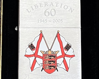 2005 Jersey Liberation 60 Years Zippo Lighter: WW2, Limited Edition Zippo in Box