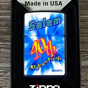Zippo - 1995 Salem 40th - 40 lat świeżej zapalniczki Zippo, reklama tytoniu, RJ Reynolds, RJRTC Zippo