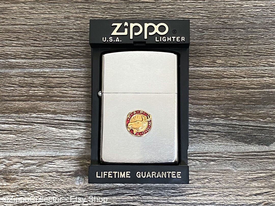 1991 Loyal Order of Moose Emblem Zippo Lighter, PAP LOOM, Very Rare