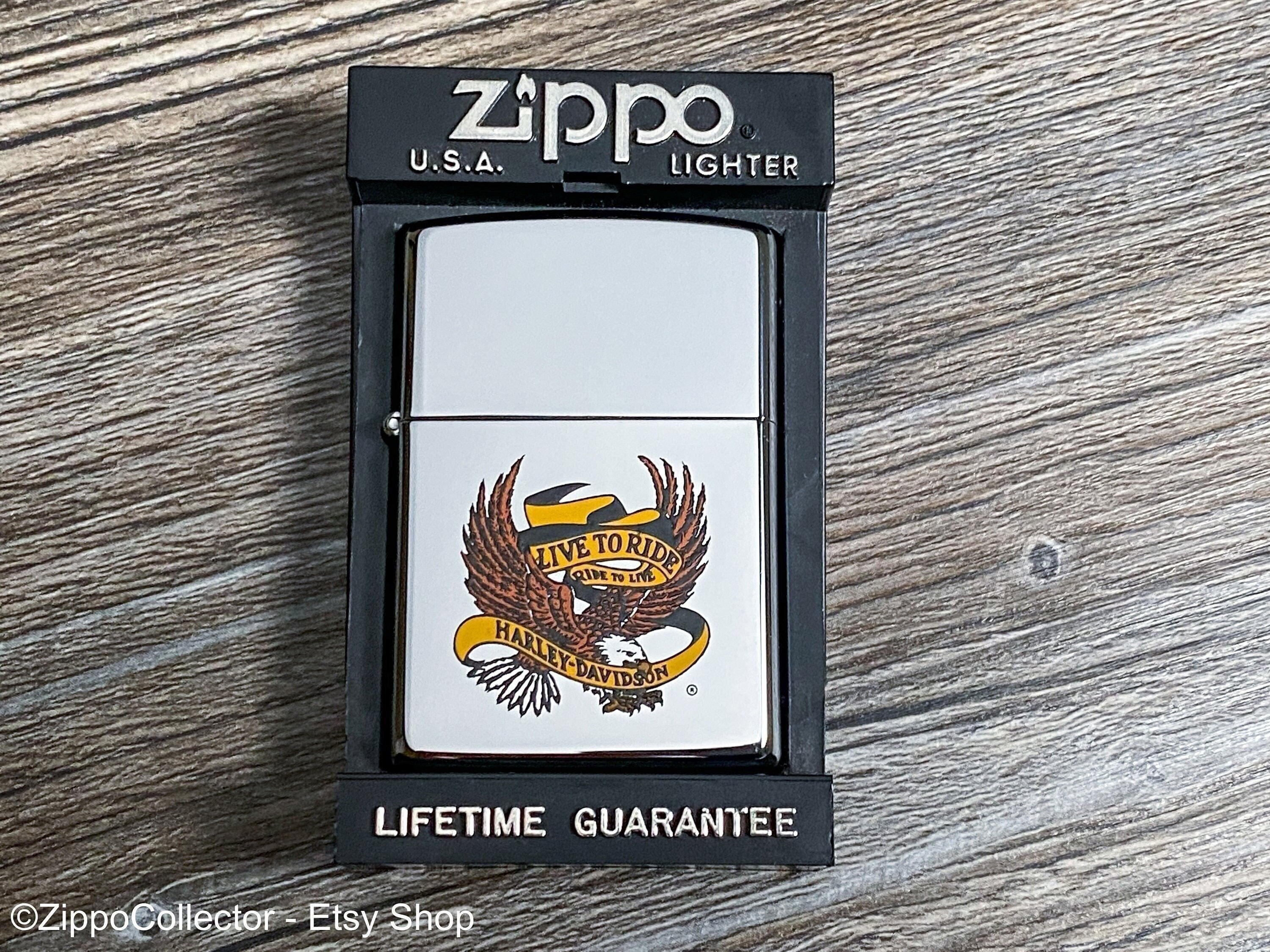 1991 Harley Davidson 'live to Ride, Ride to Live' Zippo