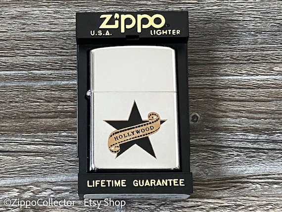 Zippo - 1992 Hollywood Star Zippo Lighter, Vintage, Rare, Like New 