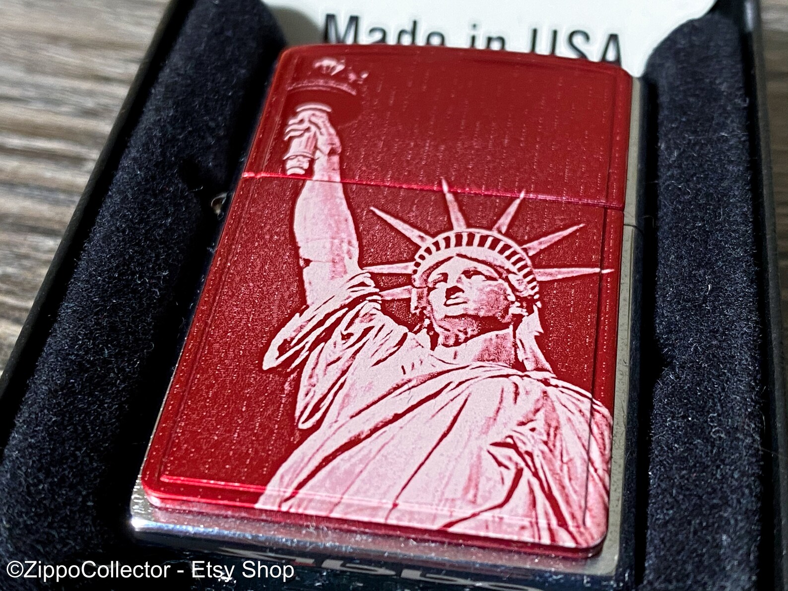 Statue of Liberty Zippo Lighter Red Anodised Aluminium New Etsy
