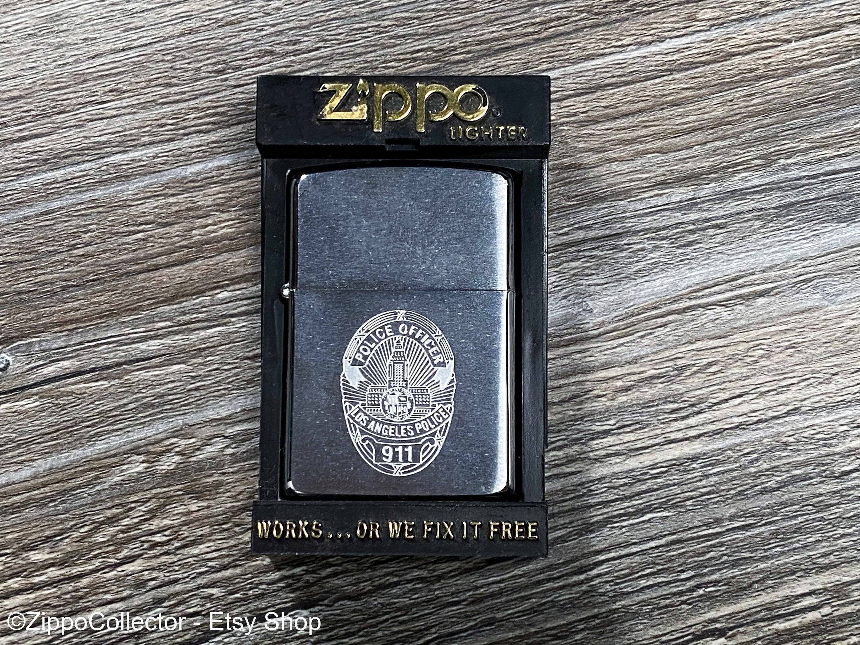1990 Los Angeles Police (LAPD) Badge Zippo Lighter, Rare 1990 Los Angeles Police (LAPD) Badge Zippo Lighter, Rare