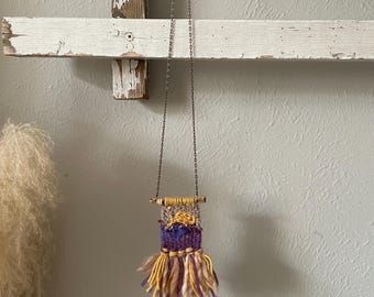Handwoven Sunrise Necklace Glass Beads