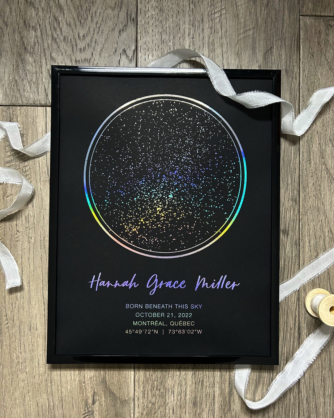 Personalized Star Map Foiled Print | Custom Night Sky Print | Unique ...