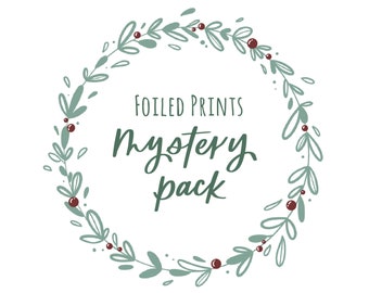 3-Pack Mystery Pack of Foiled Prints | Grab Bag | Decor Print | Wall Art