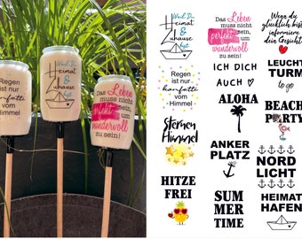 Garden torch colorful candle tattoos for grave lights garden torches party favors tattoo foil, candle stickers, water slide foil, stickers