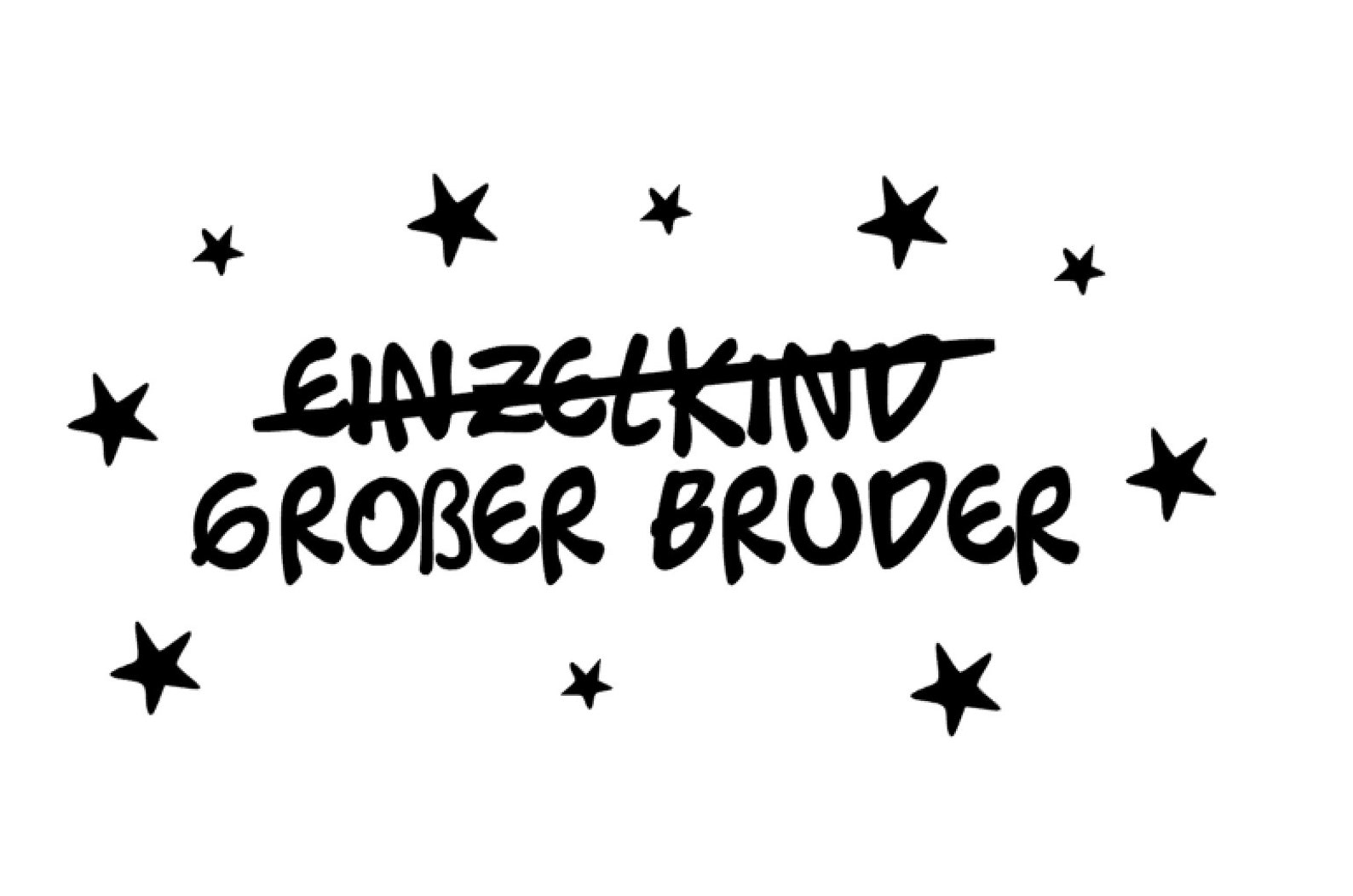 Großer Bruder Bügelbild Einzelkind freie Farbwahl Etsy