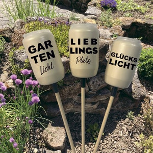 Gartenfackel Glückslicht Gartenlicht Lieblingsplatz Kerze Kerzen Geschenkidee Dekoration Garten Balkon Camping